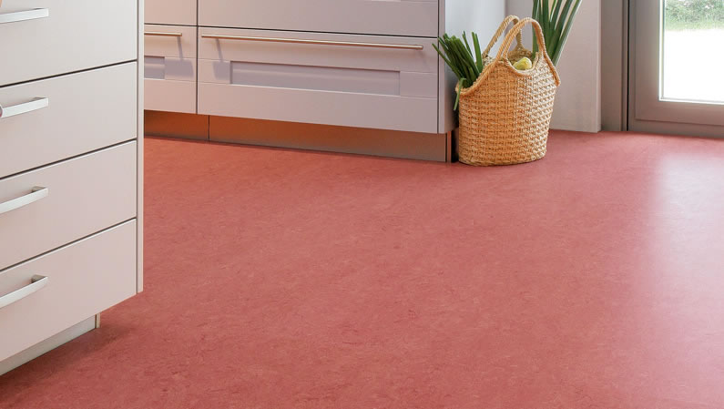 linoleum podlaha Haro Linett rosso linoleum podlaha Haro Linett rosso