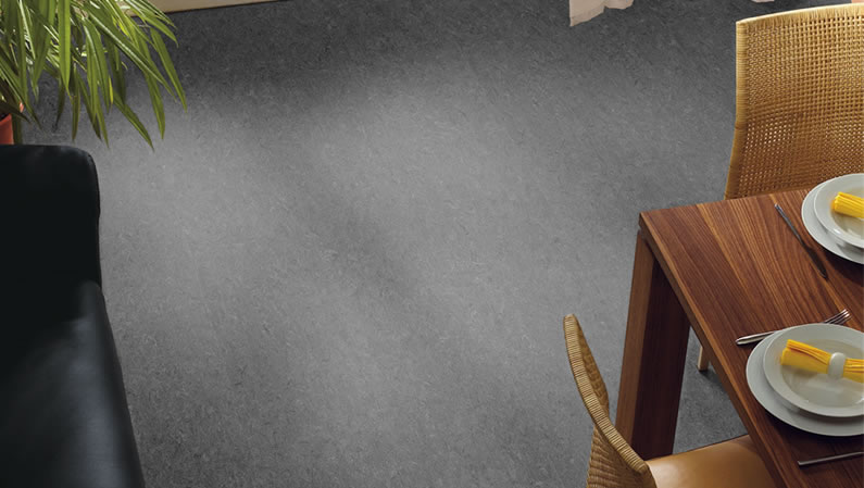 linoleum podlaha Haro Linett anthrazit linoleum podlaha Haro Linett anthrazit